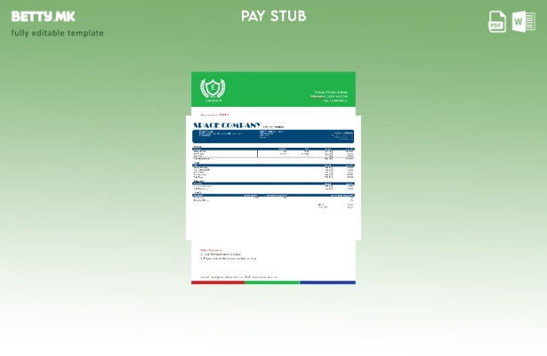 модерен стил Шаблон за уплатница на вселенска компанија што може да се уредува